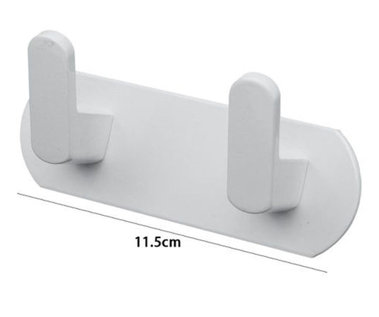 Appendiabiti Con 2 Ganci Appendino Portasciugamano Bagno Casa Cucina Bianco 59741