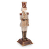 Statuetta decorativa in poliresina Soldatino schiaccianoci Edwyn natalizio h 42 cm