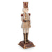 Statuetta decorativa in poliresina Soldatino schiaccianoci Edwyn natalizio h 42 cm