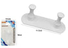 Appendiabiti Con 2 Ganci Bianco Per Accappatoio Bagno Cucina Casa Da Parete 59756
