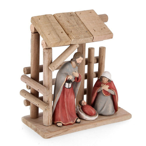 Natività con Capanna in poliresina Mirabelle per presepe