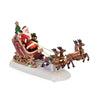 Slitta Babbo Natale Denver in polistirolo con luci Led per villaggi natalizi