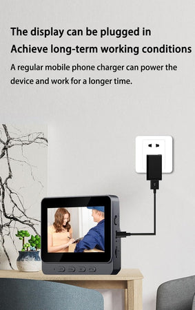 Videocitofono Campanello Senza Fili Da Esterno Impermeabile Ip67 Schermo Ips 4,3''