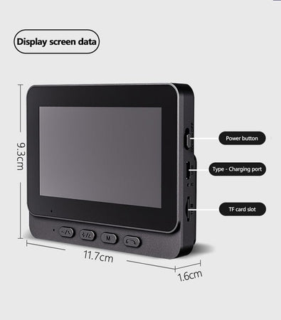 Videocitofono Campanello Senza Fili Da Esterno Impermeabile Ip67 Schermo Ips 4,3''