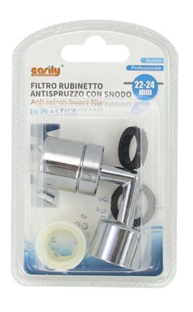 Filtro Rompigetto Aeratore Rubinetto Antispruzzo Con Snodo In Plastica 22-24mm 87978