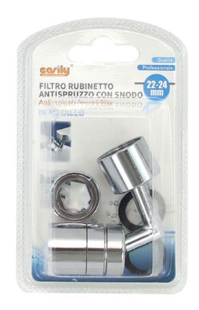 Filtro Rubinetto Antispruzzo Con Snodo In Metallo Rompigetto Aeratore 22-24mm 87979