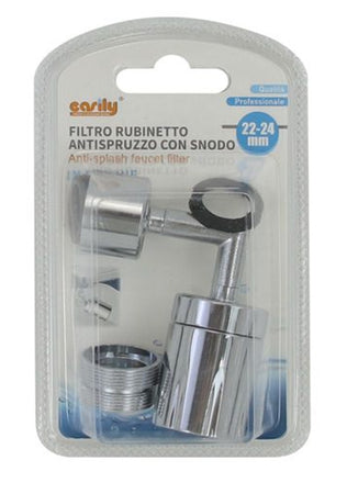 Filtro Rubinetto Per Bagno Cucina Antispruzzo Con Snodo In Metallo 22-24 Mm 87980
