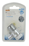 Deviatore Valvola Per Rubinetto A 2 Vie In Plastica Adattatore Filtro 22-24mm 87981