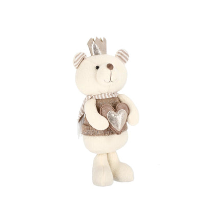Orsetto peluche Kary colore beige per interno h 42 cm