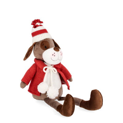 Cane peluche natalizio Camillo con cappello decorazione per interno