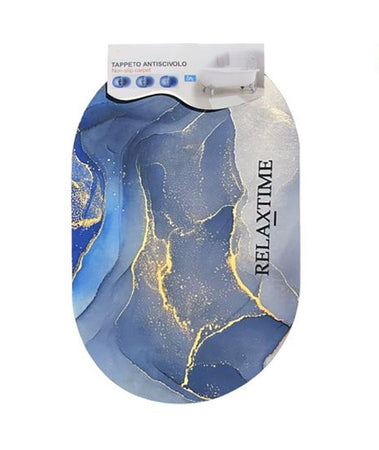 Tappeto Tappetino Antiscivolo Da Bagno Doccia Ovale Morbido Assorbente 38x58cm 87225