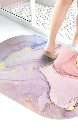 Tappeto Tappetino Antiscivolo Da Bagno Doccia Ovale Morbido Assorbente 38x58cm 87225