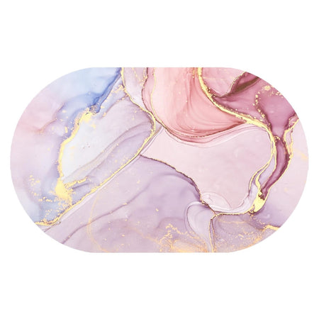 Tappeto Tappetino Antiscivolo Da Bagno Doccia Ovale Morbido Assorbente 38x58cm 87225