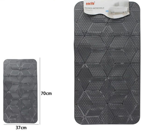 Tappeto In Pvc Antiscivolo Vasca Da Bagno Doccia 70x37cm Effetto Geometrico 59621