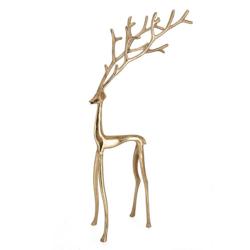 Renna Kethy stilizzata in alluminio per decorazione natalizia