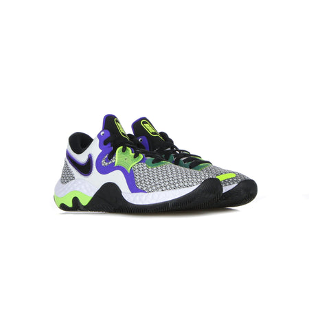 NIKE NBA Scarpa Bassa Uomo Renew Elevate Ii White/black/volt/indigo Burst da uomo