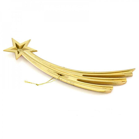 Stella cometa per presepe natalizio in resina dorata 23 cm