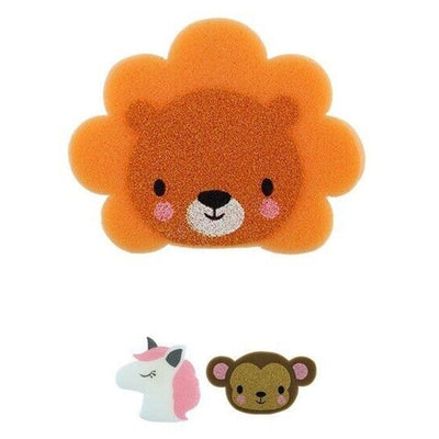 Set 2pz Spugna Corpo Per Bagno Doccia Tonificante Colorate Forma Di Animali 10688