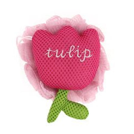 Spugna Doccia A Rete Bagno Esfoliante Pelle Corpo Con Fiore Di Tulipano Rosa 10771
