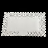 Set 2pz Vassoio Trama Trinato Bianco 30x17cm Rettangolare Piatto Sotto Dolci Trasporto