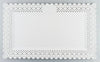Set 2pz Vassoio Trama Trinato Bianco 37x22cm Rettangolare Piatto Sotto Dolci Trasporto