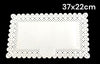 Set 2pz Vassoio Trama Trinato Bianco 37x22cm Rettangolare Piatto Sotto Dolci Trasporto