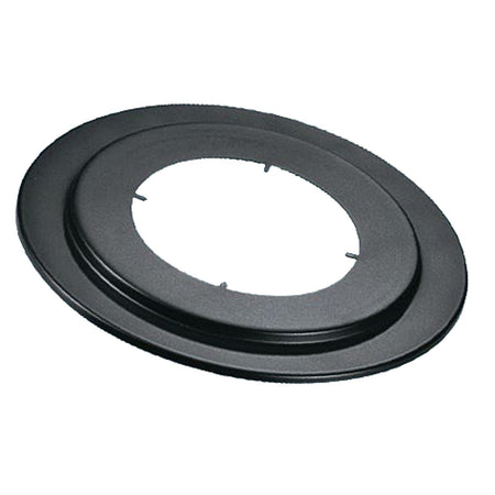 Rosone tondo in acciaio nero, Anello di chiusura per canna fumaria stufa a pellet e legna