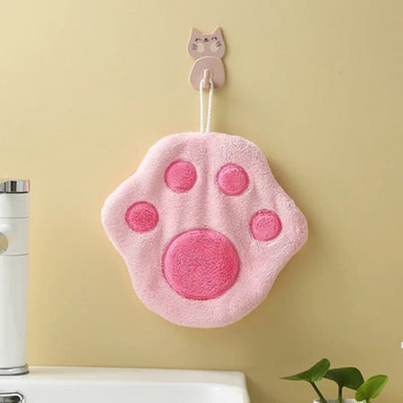 Asciugamano Morbido Con Impronta Gatto Da Appendere Bagno Bambini Pulizia Casa 10777