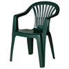 Set 2 Pz Sedie Da Giardino Poltrona Monoblocco Con Braccioli Colore Verde 020362