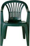 Set 2 Pz Sedie Da Giardino Poltrona Monoblocco Con Braccioli Colore Verde 020362