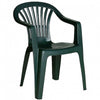 Set 2 Pz Sedie Da Giardino Poltrona Monoblocco Con Braccioli Colore Verde 020362