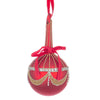 Palline natalizie per albero di natale in vetro colore rosso da 8 cm per decorazioni 4 pezzi