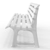 Panchina Da Giardino Panca In Resina Da 3 Posti Colore Bianco 145x49x74 Cm 020363