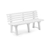 Panchina Da Giardino Panca In Resina Da 3 Posti Colore Bianco 145x49x74 Cm 020363