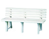Panchina Da Giardino Panca In Resina Da 3 Posti Colore Bianco 145x49x74 Cm 020363