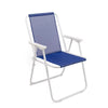 Set 6pz Sedia Pieghevole Da Mare Spiaggia Campeggio In Metallo Tela Colorata 023282