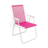 Set 6pz Sedia Pieghevole Da Mare Spiaggia Campeggio In Metallo Tela Colorata 023282