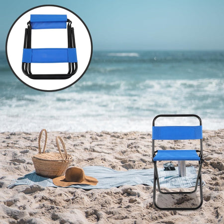 Set 3pz Sedia Pieghevole Da Pesca Campeggio Sgabello Resistente Spiaggia Picnic 023247