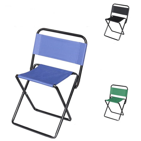 Set 3pz Sedia Pieghevole Da Pesca Campeggio Sgabello Resistente Spiaggia Picnic 023247