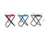 Set 6pz Sgabello Camping Pesca Mini Sedia Spiaggia Pieghevole In Metallo Tessuto 020227