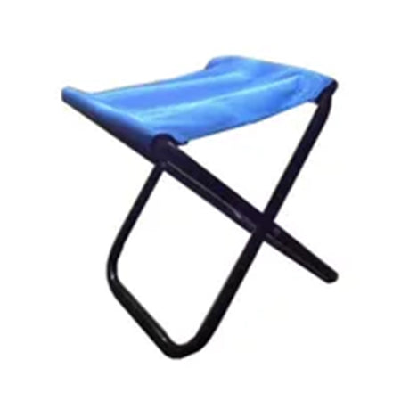 Set 6pz Sgabello Camping Pesca Mini Sedia Spiaggia Pieghevole In Metallo Tessuto 020227