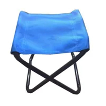 Set 6pz Sgabello Camping Pesca Mini Sedia Spiaggia Pieghevole In Metallo Tessuto 020227