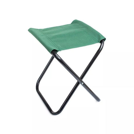 Set 6pz Sgabello Camping Pesca Mini Sedia Spiaggia Pieghevole In Metallo Tessuto 020227