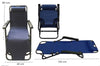 Sdraio Blu Sedia Lettino Relax Prendisole Da Spiaggia Giardino Pieghevole 285001