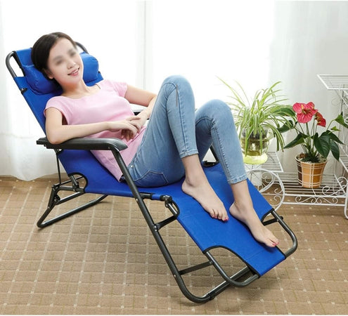 Sdraio Blu Sedia Lettino Relax Prendisole Da Spiaggia Giardino Pieghevole 285001