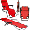 Sdraio Sedia Lettino Rosso Relax Prendisole Da Spiaggia Giardino Pieghevole 285002