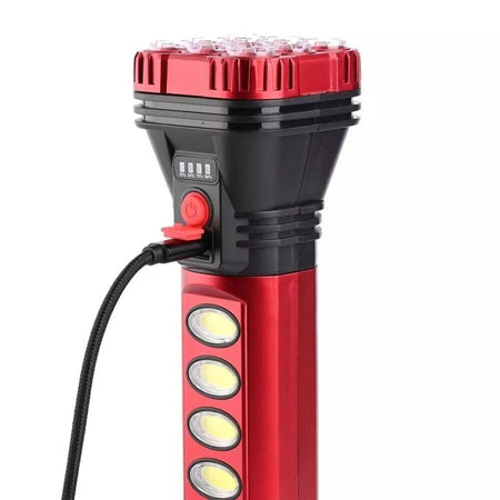 Lampada Torcia Portatile Led Ricaricabile Con Pannello Solare 18w Hb-707-1 Campeggio