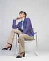 Rebecca - Chiodo Donna Glicine in vero montone Shearling