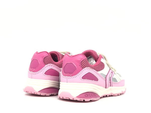 GEOX Sneaker bambina J Bernie G. bianca/rosa
