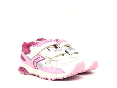 GEOX Sneaker bambina J Bernie G. bianca/rosa